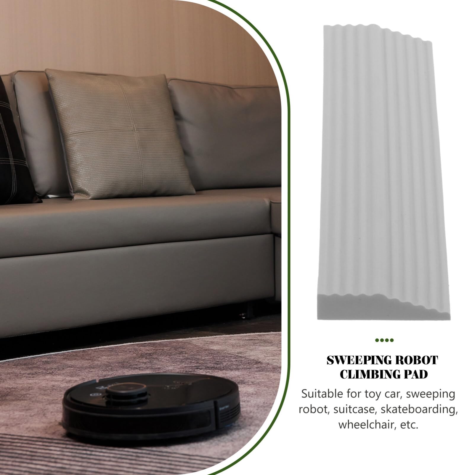 Healeved Rampa De Plástico Antideslizante para Robot Aspirador Entrada De Umbral Portátil para Hogar Tienda Hotel Facilita Subida De Escalones Pequeños Y Bordillos