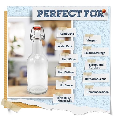 Miniatura 3 de Grolsch - Arandelas de repuesto para botellas con tapa abatible, estilo oscilante, paquete de 100 juntas, sustituye a las juntas viejas y