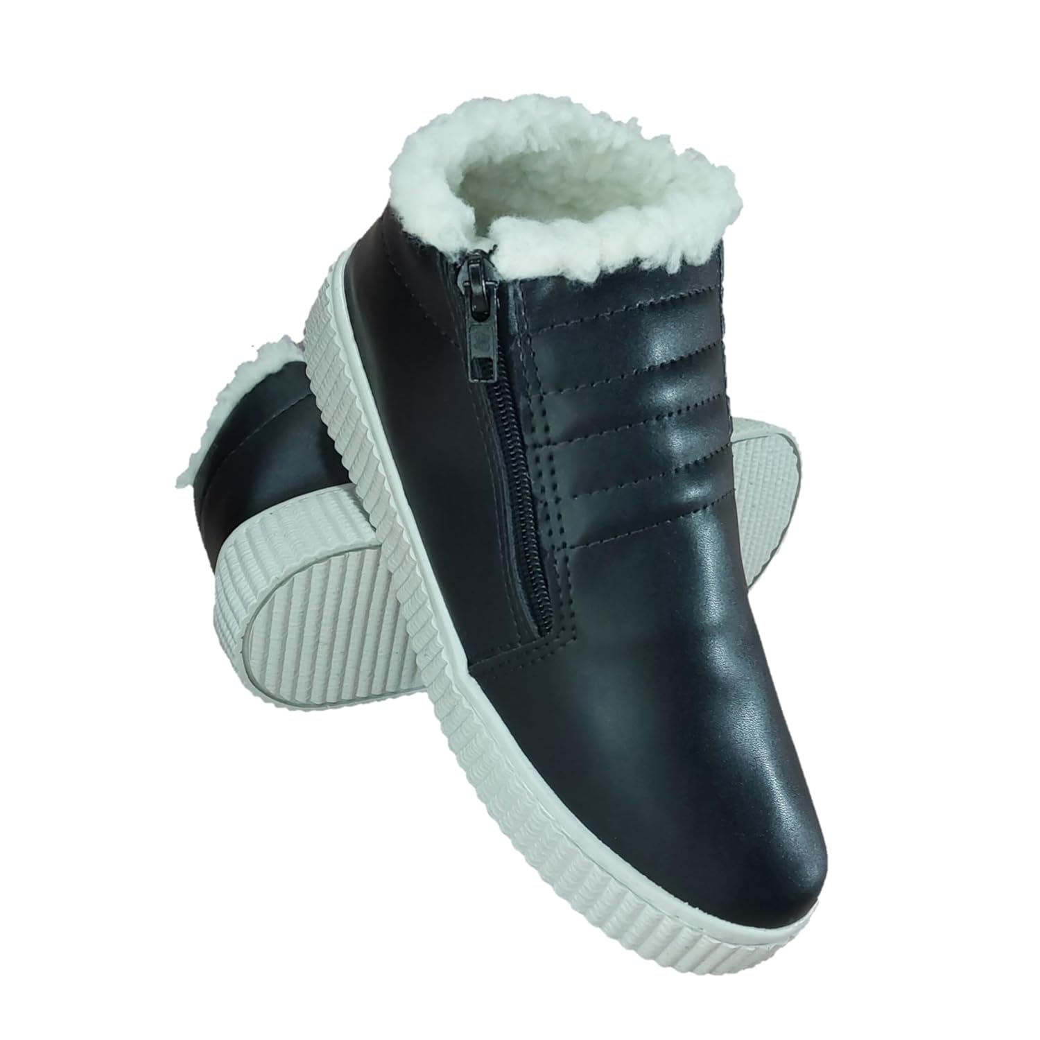 Tênis Botinha Feminino Inverno Forrada Pelos Frio lã Peluciada