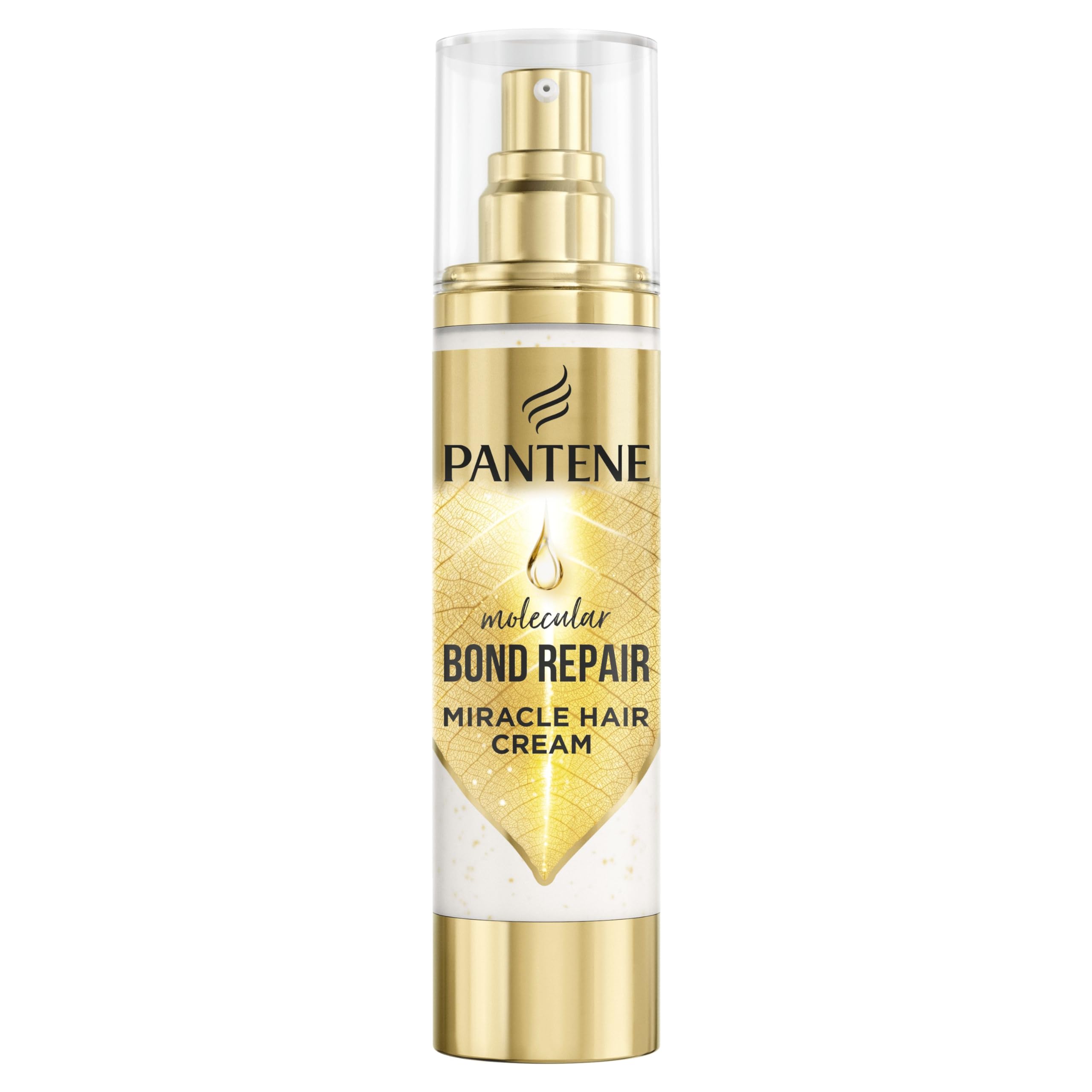 Pantene Molecular Bond Repair Leave in Cream 90ml. Hair Treatment with Pro-V Concentrated Formula for All Types Of Damaged Hair. Nourishes, Strengthens And Soften Hair. Repairs Split Ends
