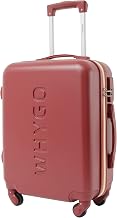 WHYGO - Hand Luggage Trolley with 360º Wheels - Hard, Shockproof and Scratch Resistant - Capacity 44 Litres, Compatible with Ryanair and EasyJet, Dark Red, Classic