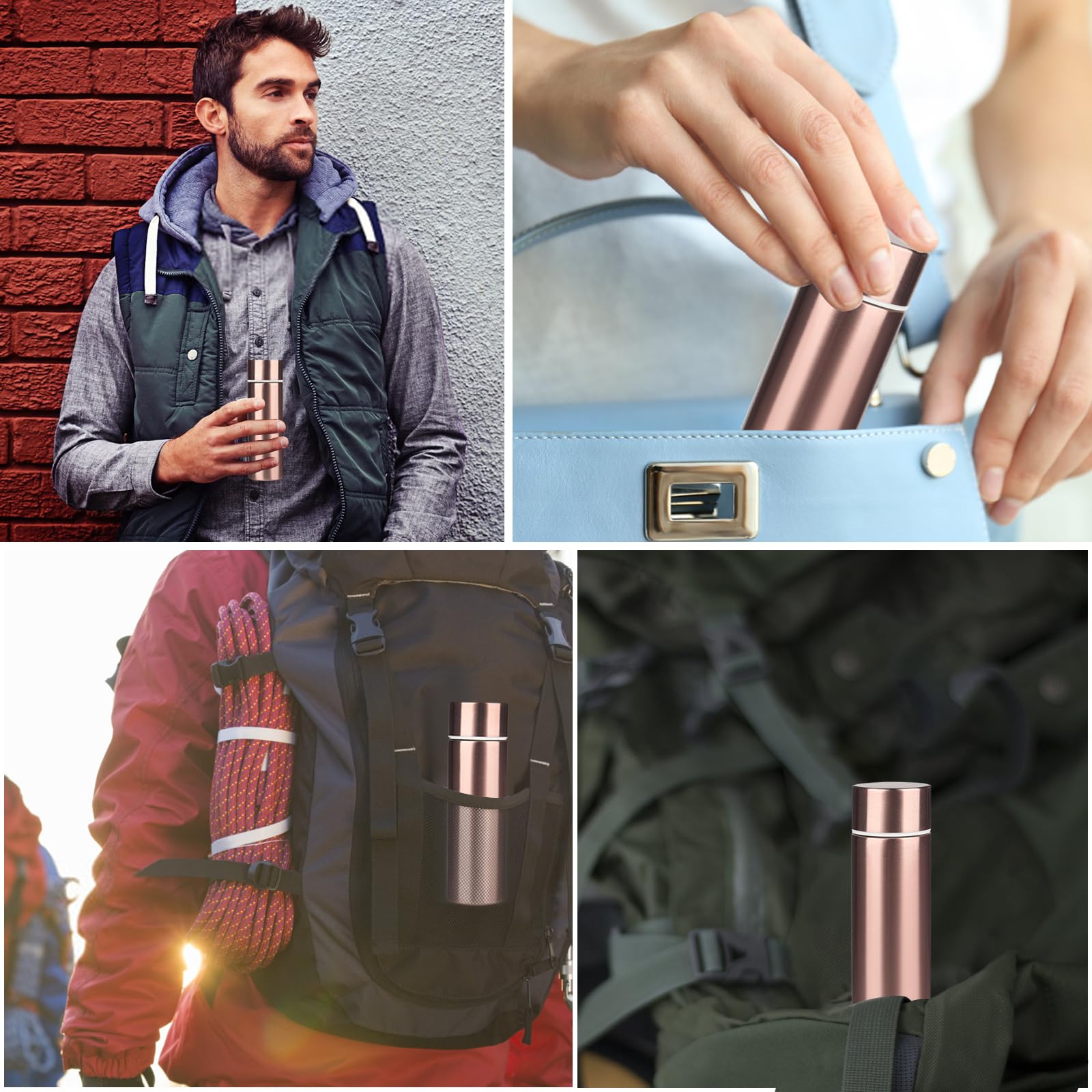 Bottiglia d'acqua in acciaio inox,150 ML piccola thermos,Bottiglia per bevande calde,Mini thermos portatile per caffè,Bottiglia d'acqua per bevande