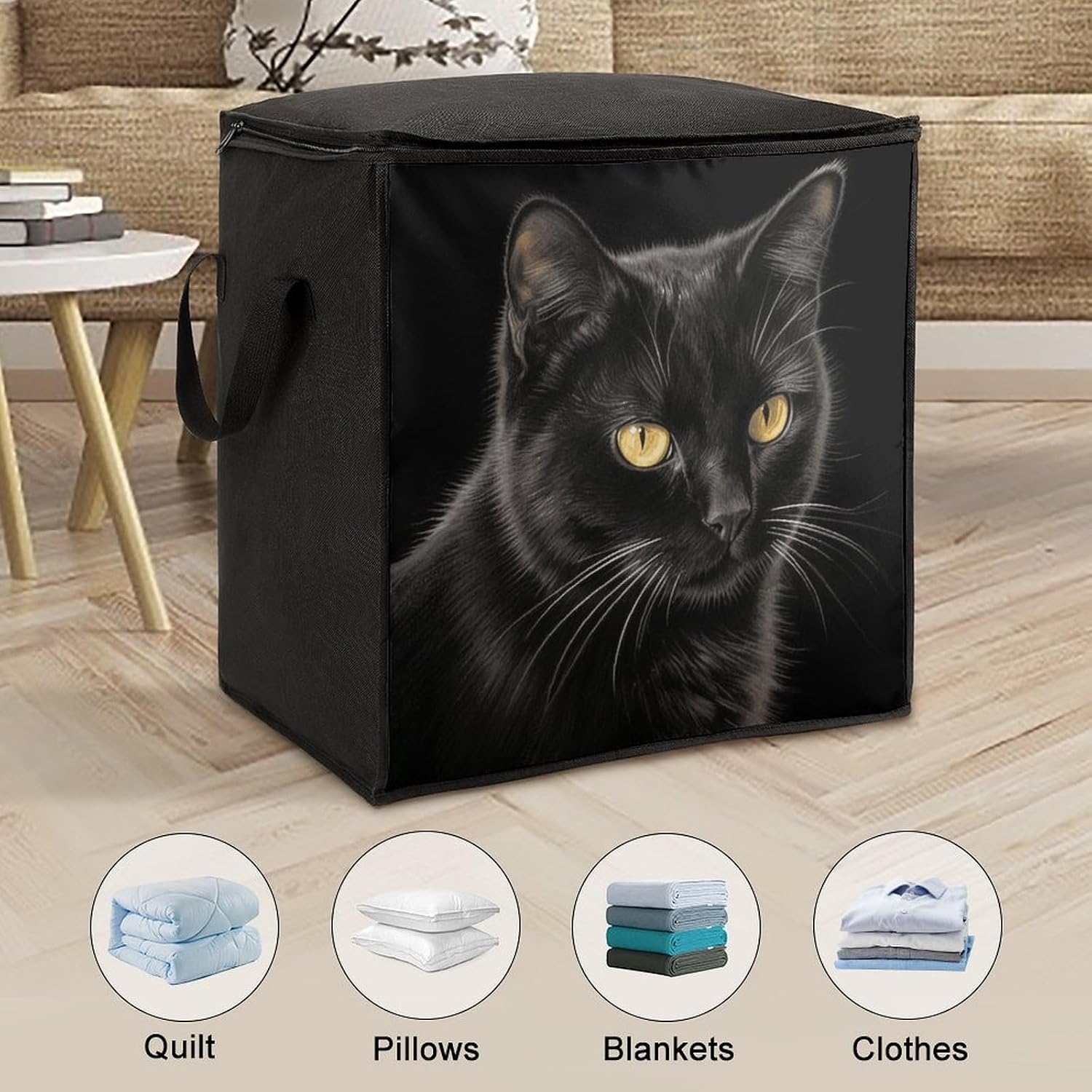 Comforter Storage Bag Large Capacity Zipper Clothes Storage Bag 70L image 3