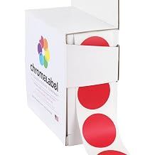 ChromaLabel Red Dot Stickers, 1 Inch, 1000/Box