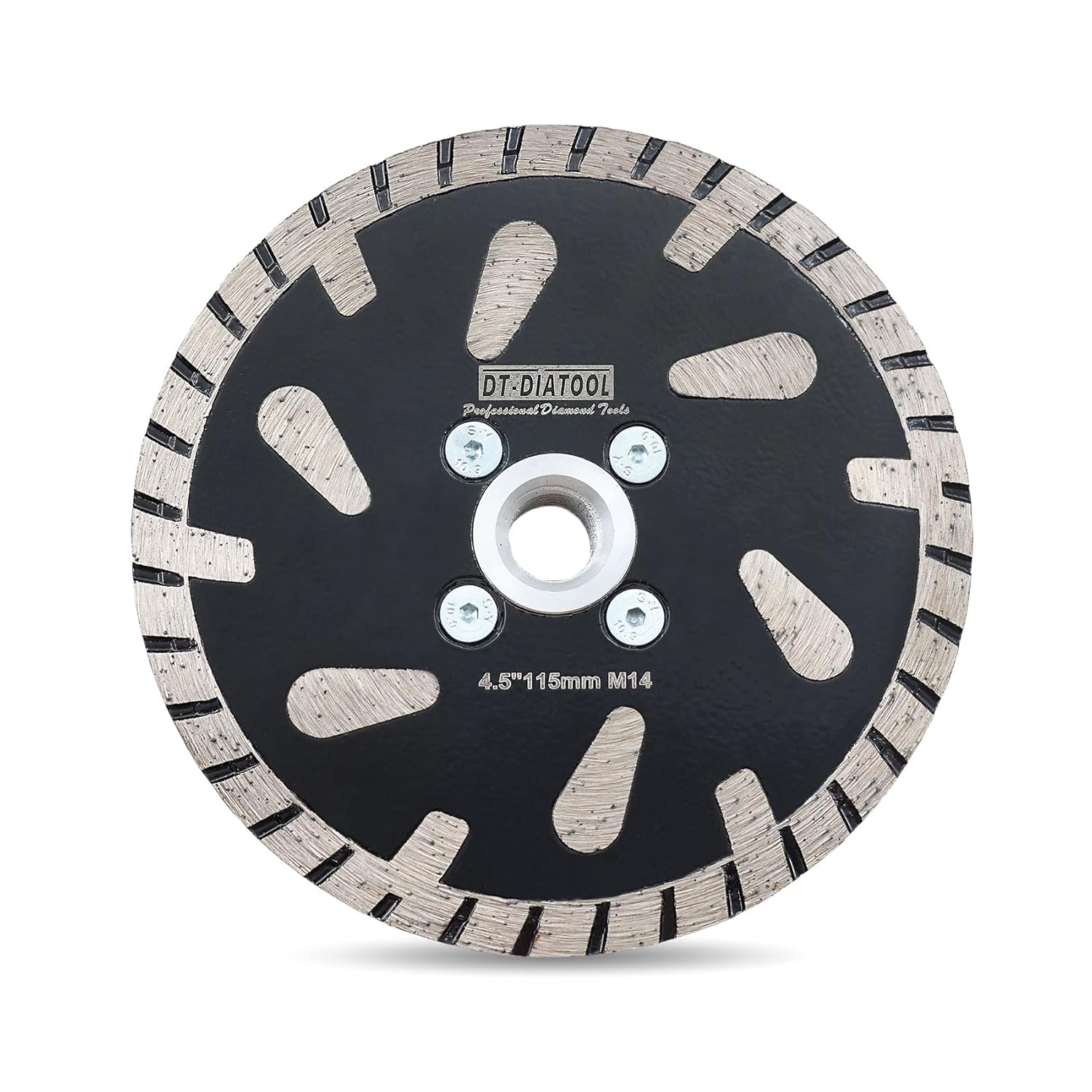 DT-DIATOOL Diamond Blade 9 Inch for Concrete Granite Brick Diamond Disc with Slant Protection Teeth for Angle Grinder