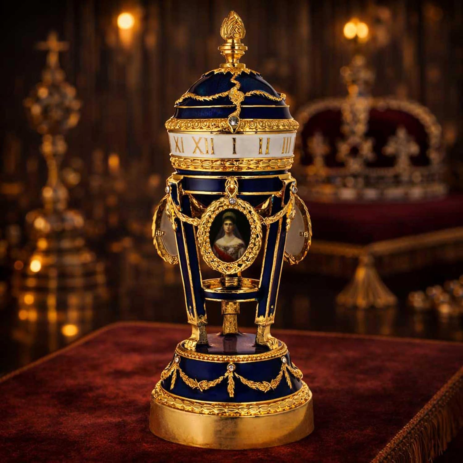 BestPysanky Picture Frames on Clock Royal Inspired Imperial Easter Egg