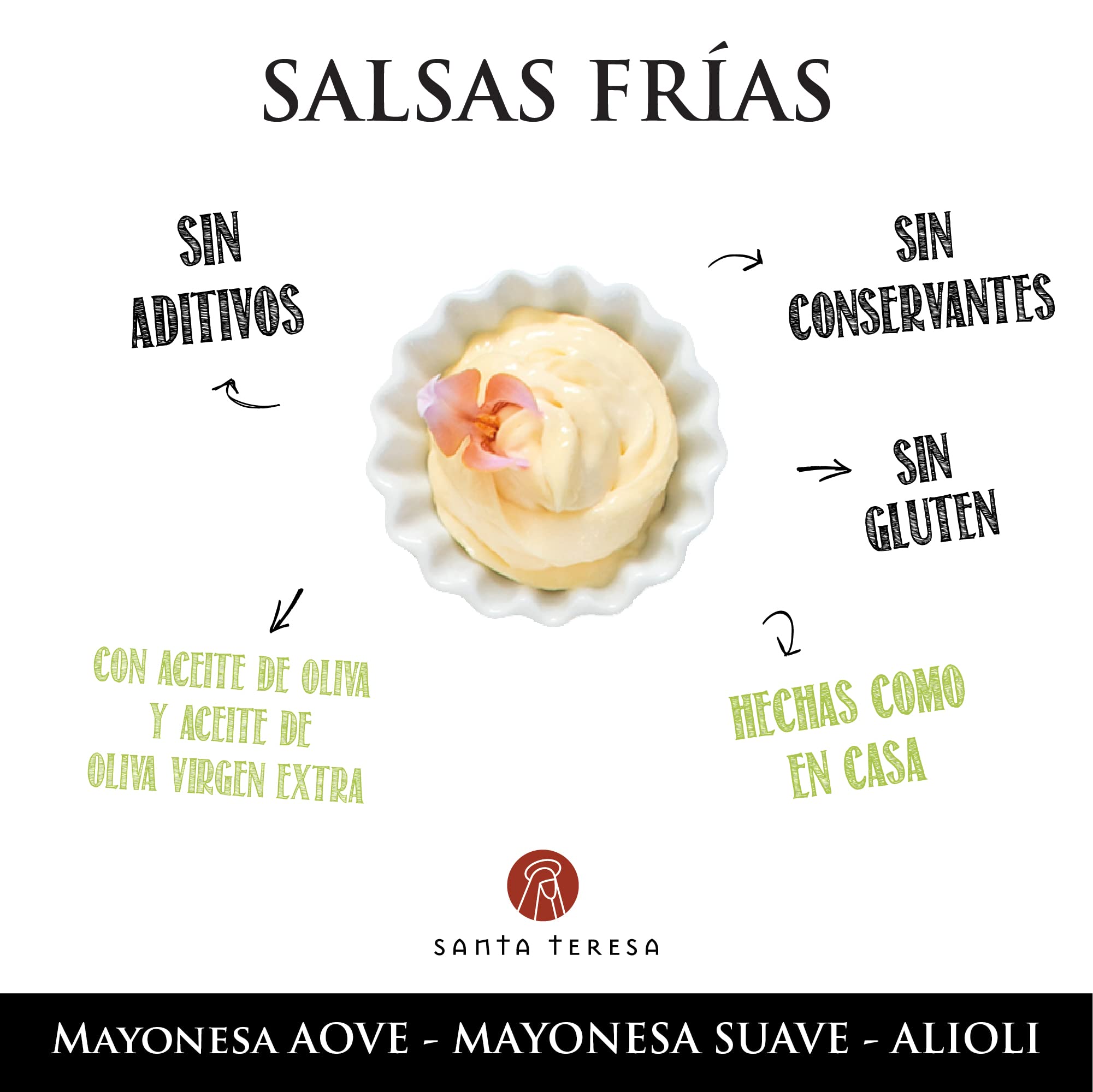 Santa Teresa - Mayonesa Sabor Suave Elaborada Con Ingredientes Naturales Sin Conservantes Ni Aditivos. 5 Litros