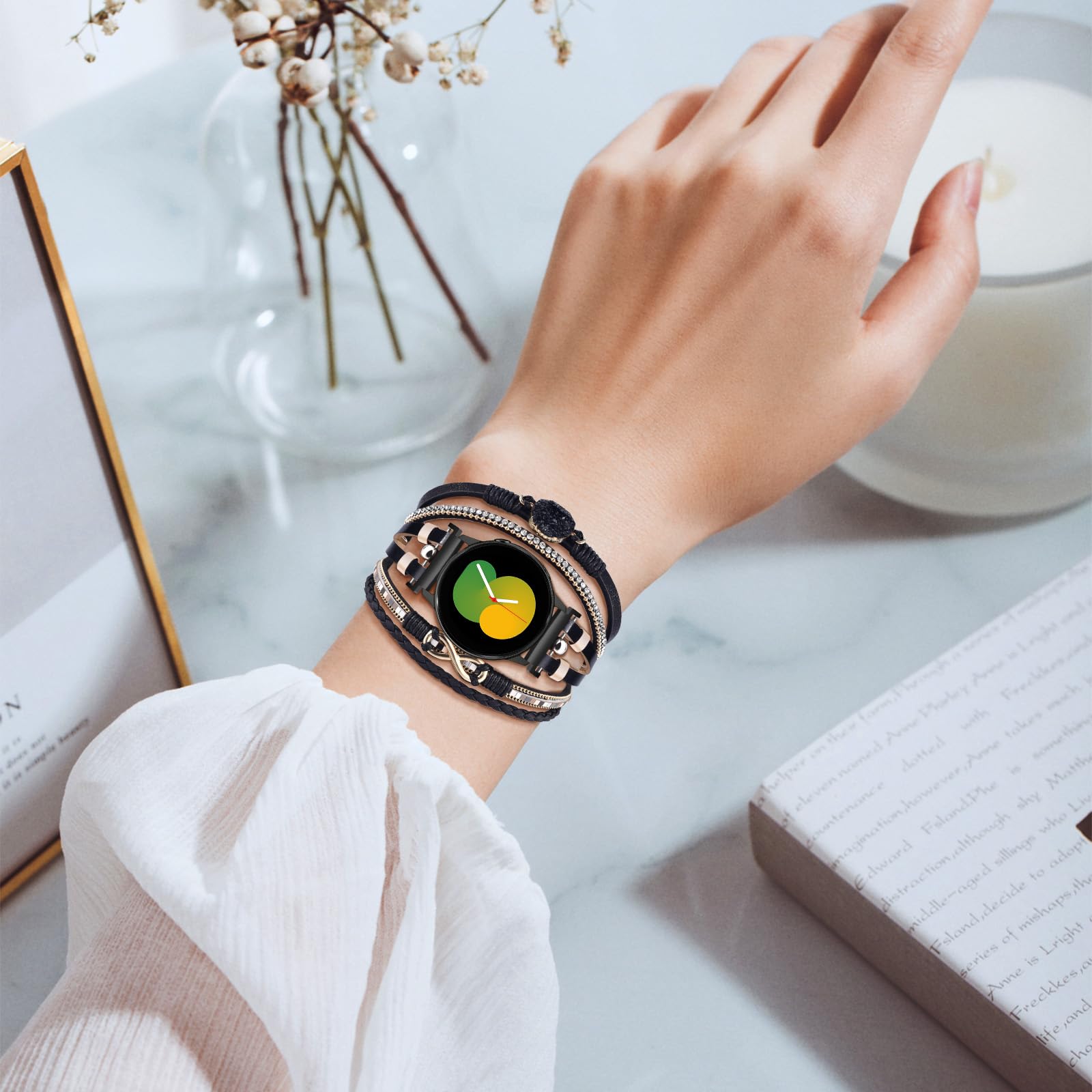 Amazon.com: KOREDA Beaded Boho Bracelet for Samsung Galaxy  display picture 1