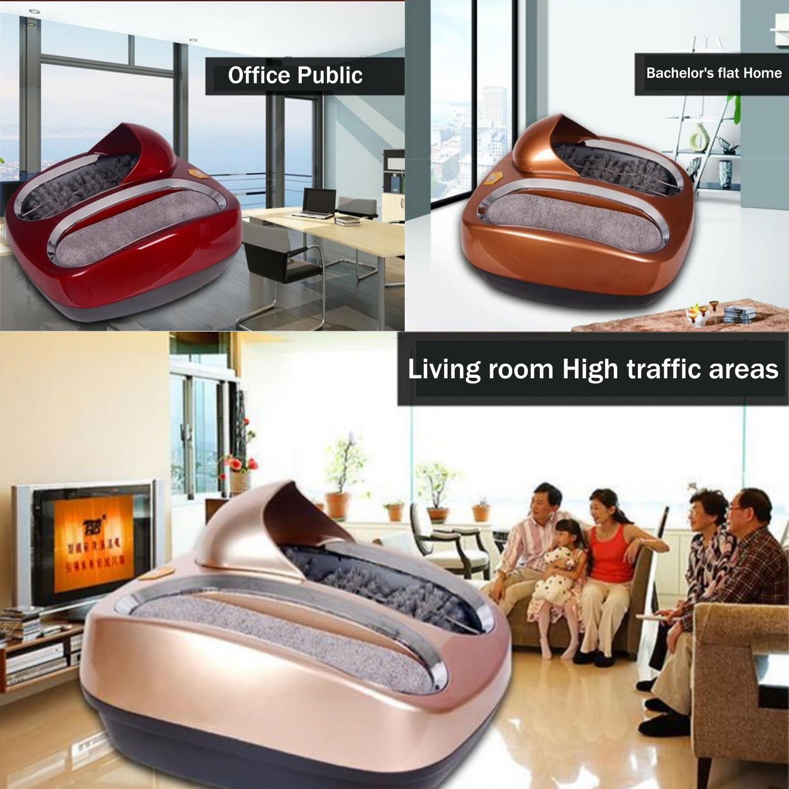 Máquina de limpieza automática de zapatos, multifuncional, con inducción, para hotel y taller, uso libre de polvo