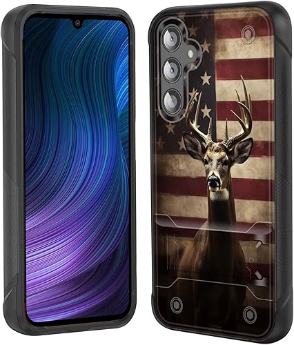 Miniatura 8 de Funda para Galaxy A14 5G con soporte, doble capa híbrida de policarbonato duro y silicona suave, resistente a prueba de golpes, funda protectora