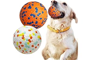 2-Pack Upgraded Indestructible Dog Tennis Balls for Aggressive Chewers