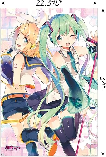 Miniatura 3 de Trends International Hatsune Miku - Póster de pared dúo, 22.37 x 34.00 pulgadas, versión sin marco
