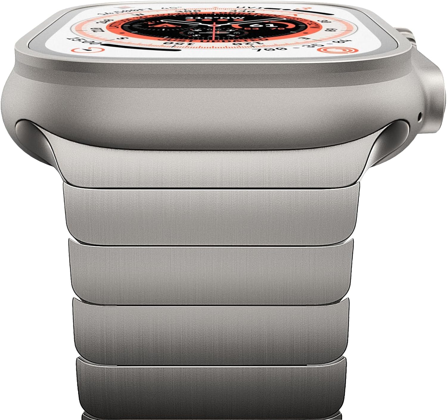 Cinturino Originale Titan Compatibile con Apple Watch Cinturino Ultra/Ultra 2, Se, Serie 10/9/8/7/6/5/4/3/2/1 49mm 46mm 45mm 44mm 42mm 41mm 40mm 38mm, Uomini E Donne Cinturino in Metallo in Acciaio