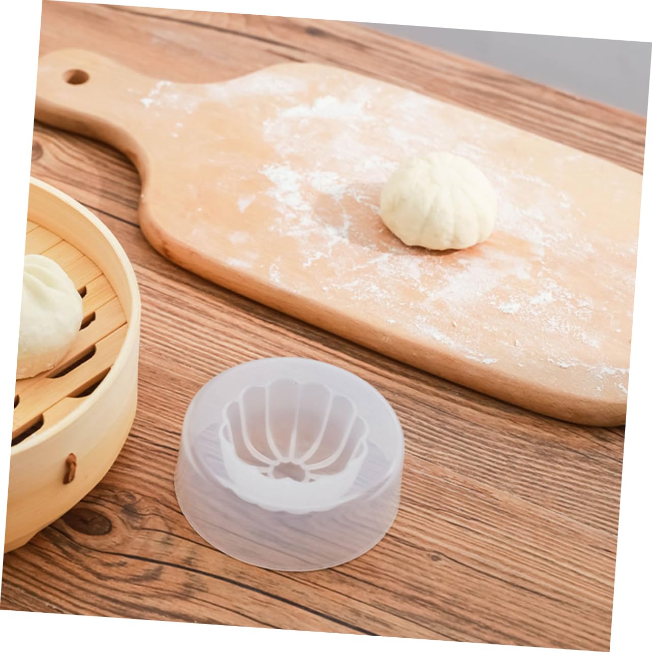 FUNOMOCYA Steamed Stuffed Bun Molds 3pcs Dumpling Maker Mold Easy to Use Reusable Sturdy for Cooking