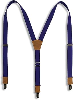 Amazon | Wiseguy M/L 1インチ モノカラーサスペンダー メンズ