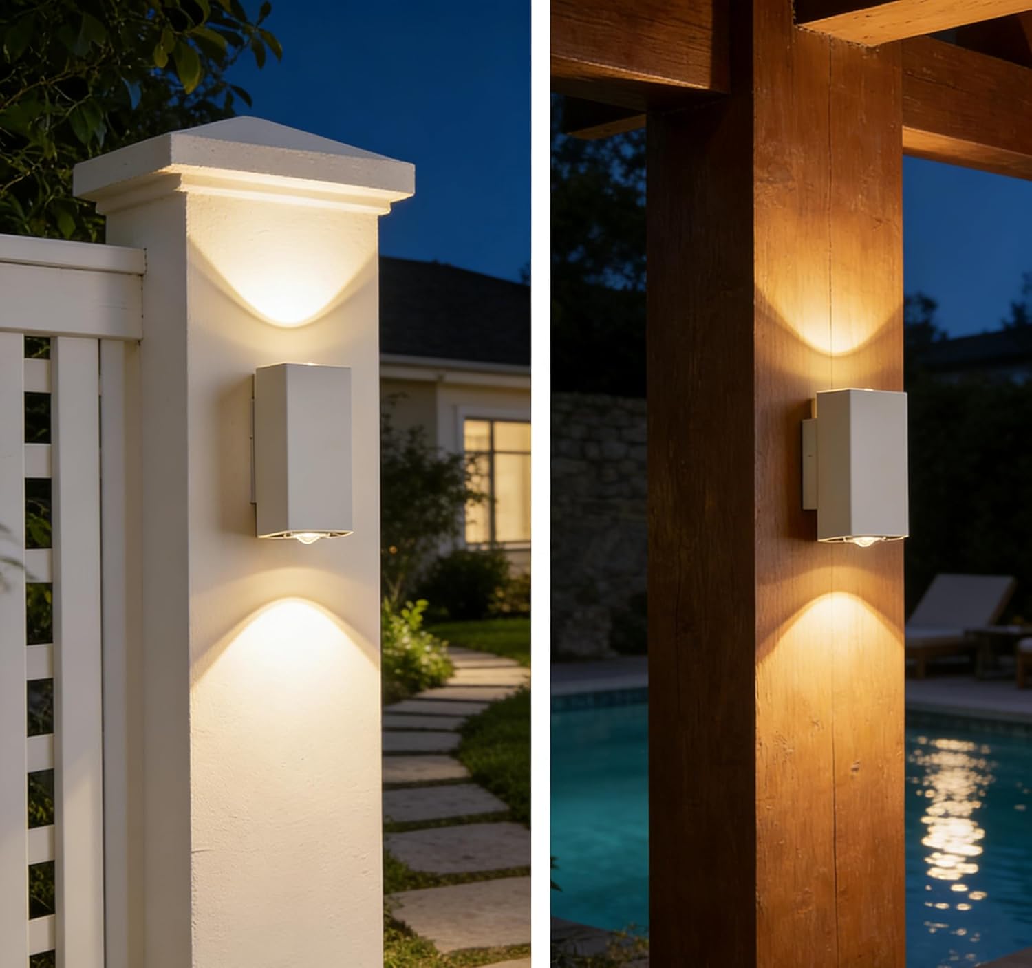 Outdoor Wall Sconce 40W, Waterproof Up and Down Wall Lights,Modern LED Porch Lights,3000K Warm White Exterior Lighting Fixtures for House, Patio, Garage, Front Door