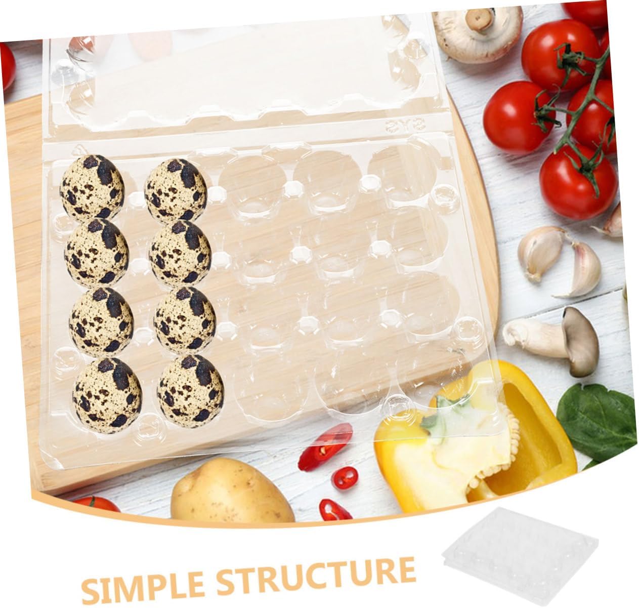 Gadpiparty 20pcs Reusable Quail Boxes Pvc Holders for Safe Storage Containers Keep Eggs Fresh and Secure for Household Use