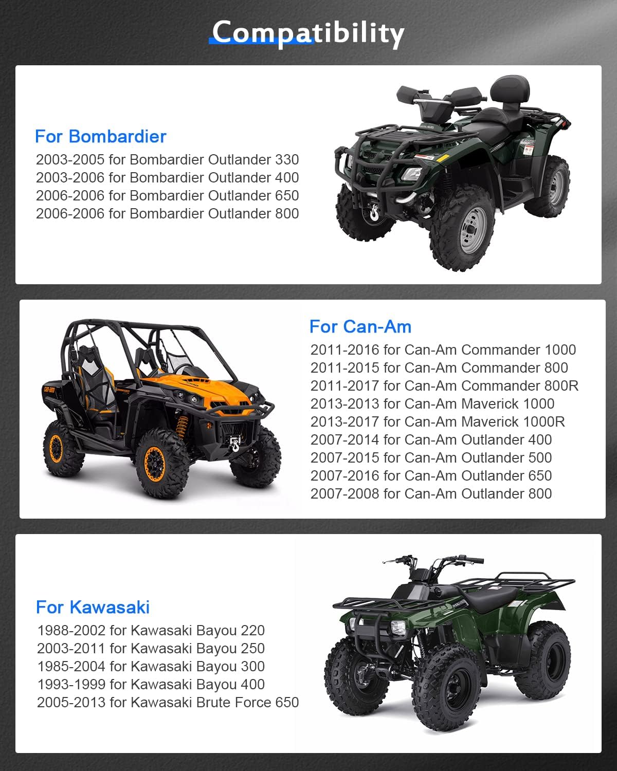 ECCPP 4PCS 4 Lug Conversion Wheel Adapters change bolt pattern from 4x137 to 4x156 1.25" inch fit for 2003-2011 for Kawasaki Bayou 250 2011-2015 for Can-Am Commander 800