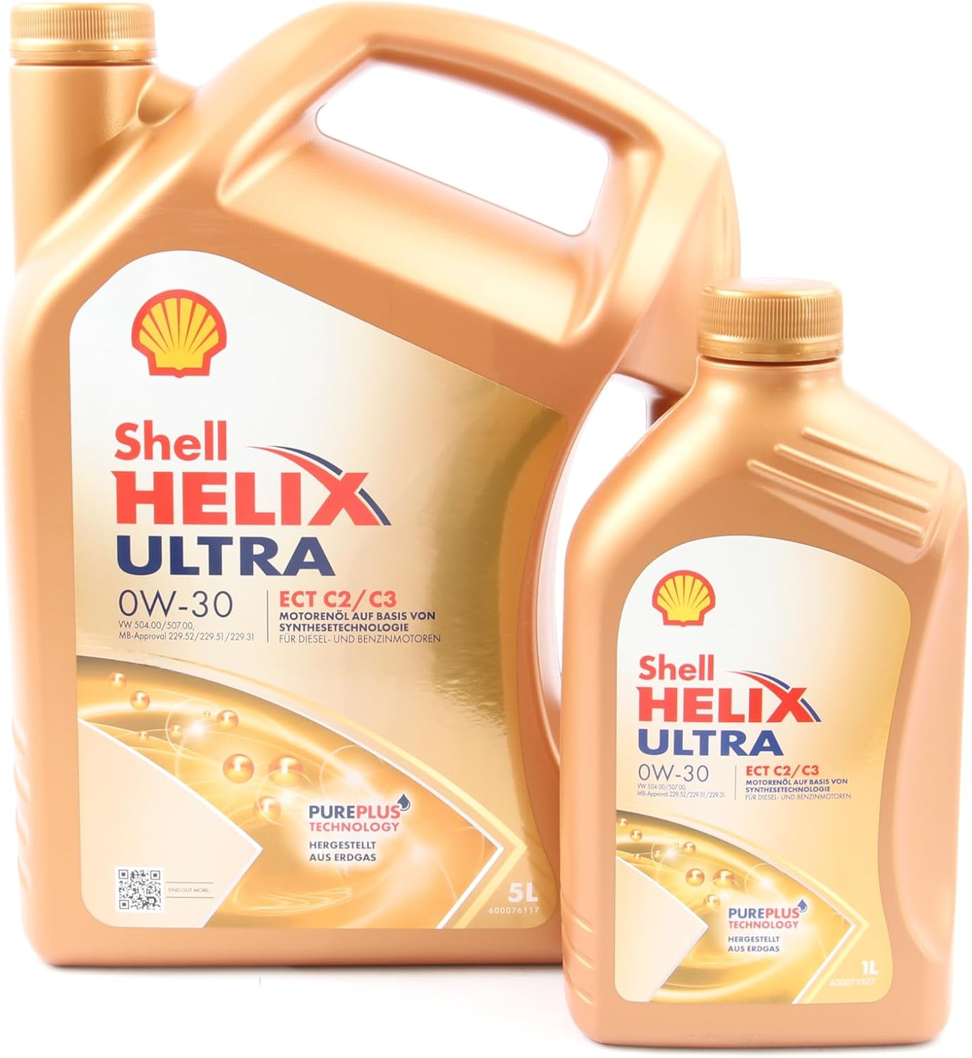 Shell Helix Ultra ECT C2 / C3 0W-30 1 x 5 + 1 x 1 Litre Engine Oil