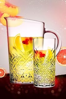 Pasabahce 5 Parça Tımeless Sangria/Mojito Kokteyl Keyfi Seti - 4 Uzun Kokteyl Bardağı + Karaf/sürahi 869BEST675890.
