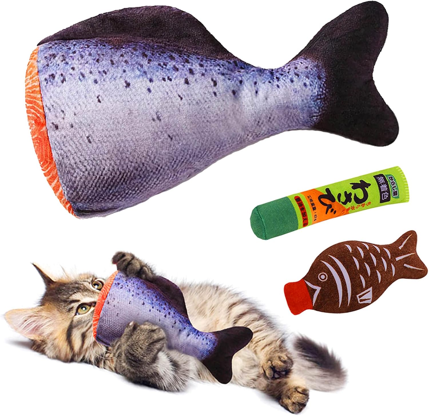 DOKITI Catnip Toys for Kittens, Plush Cat Chew Toys with