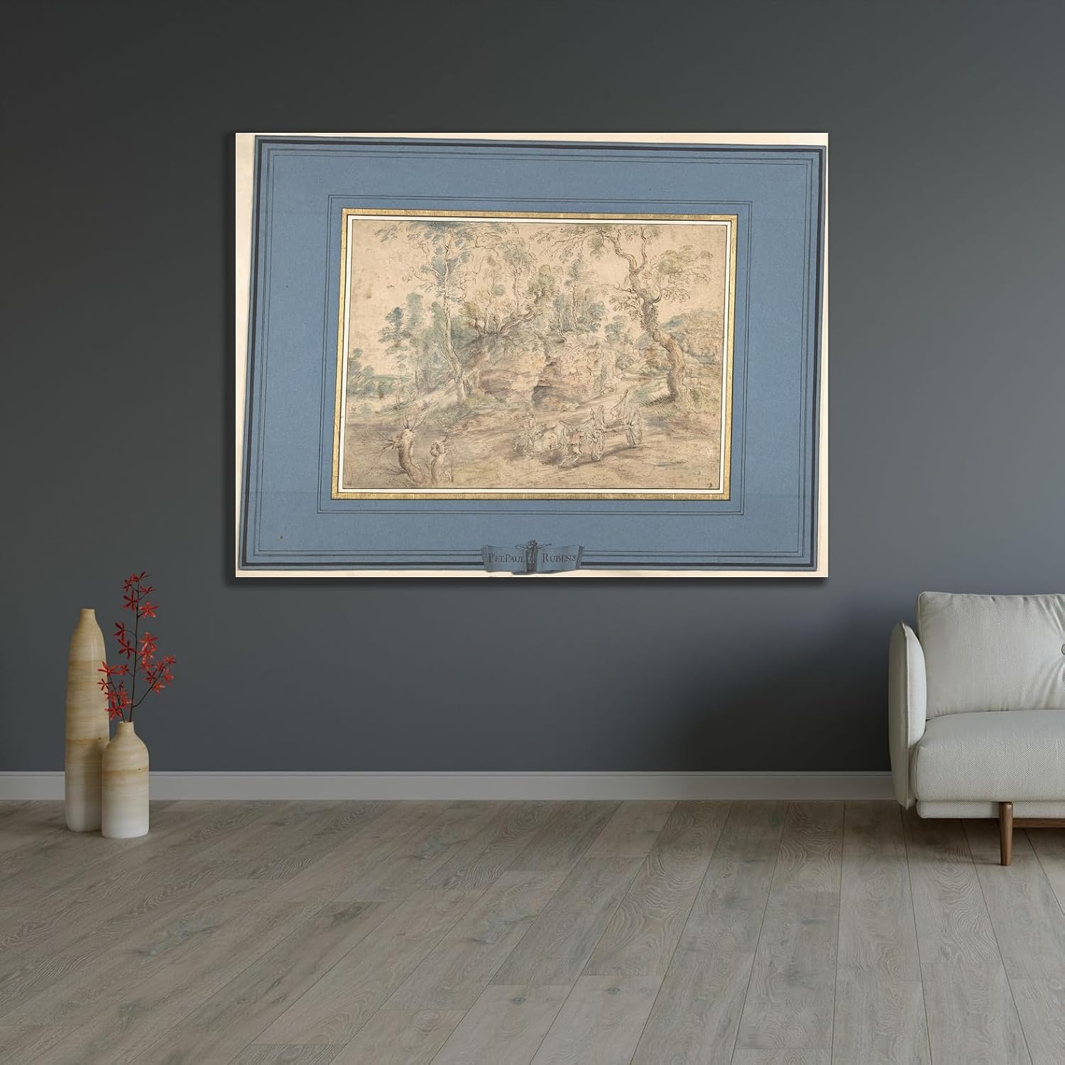 ArtDirect The Wagonner (after Peter Paul Rubens) (1620) Unframed Art Print Giclee Poster by Lodewijk de Vadder - Ready for Framing with Customization Sizes 10x8, 14x11, 20x15, 32x24, 48x36 and 60x45 inches
