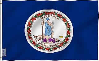 Anley Fly Breeze 3x5 Foot Virginia State Polyester Flag - Vivid Color and Fade proof - Canvas Header and Double Stitched - Virginia VA State Flags with Brass Grommets 3 X 5 Ft