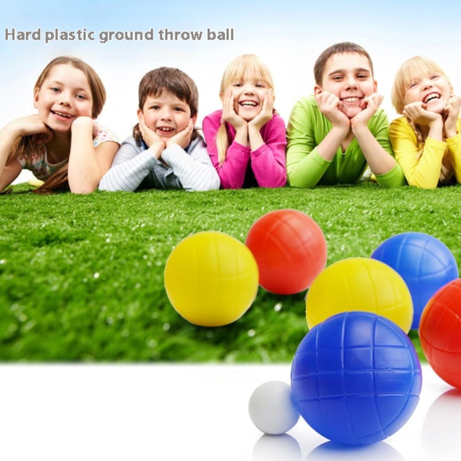 6Pcs Bocce Ball Set with Carry Case,