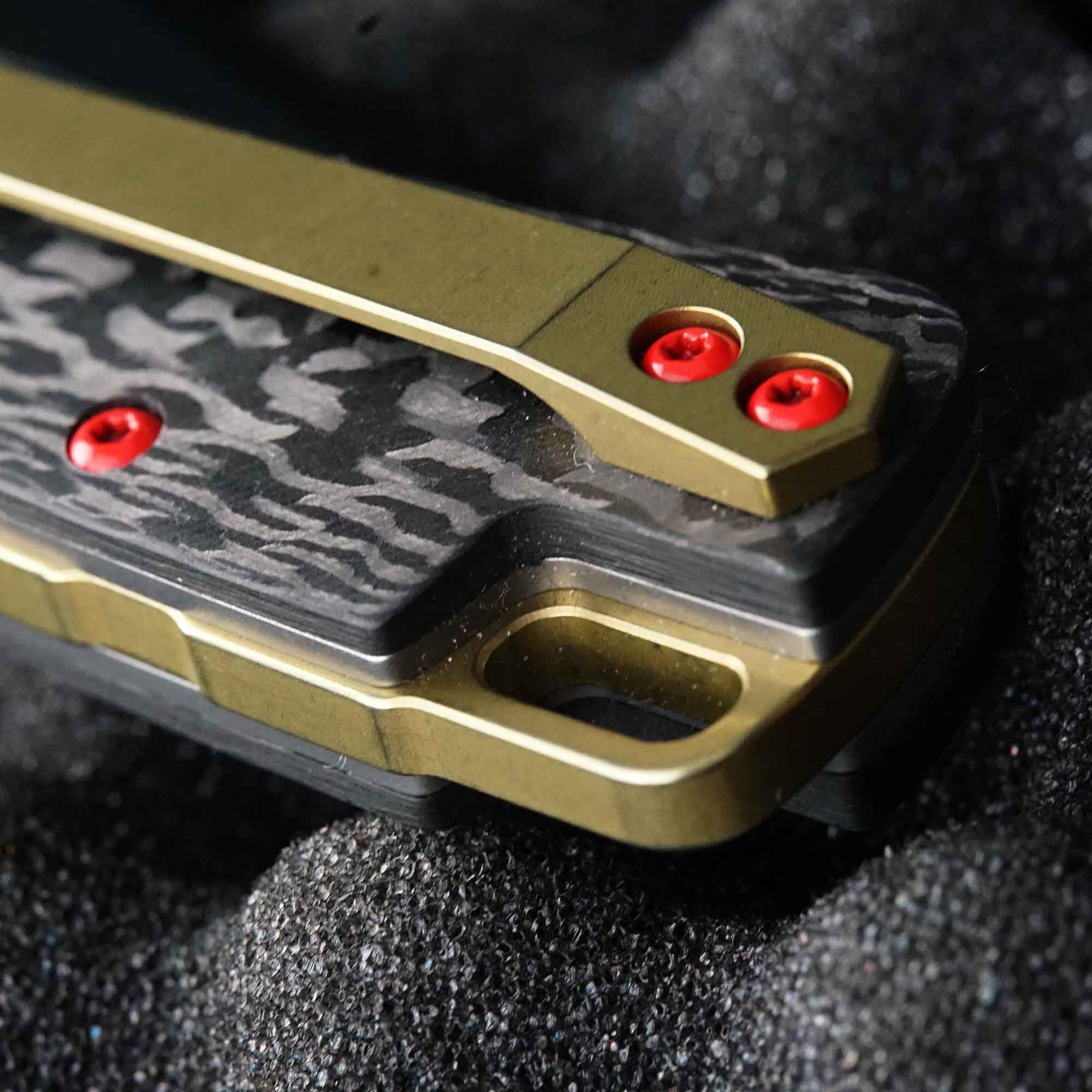DELLINGER Klappmesser Indian Carbon Edition S90V stonewashed - Karbongriff