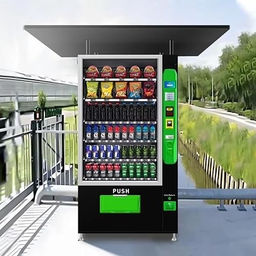Snack Drink Combo Vending Machine for Sale, Automatic Vending Machine with Cashless Payment & Large Capacity, Ideal for School Gym Office Hotel Business