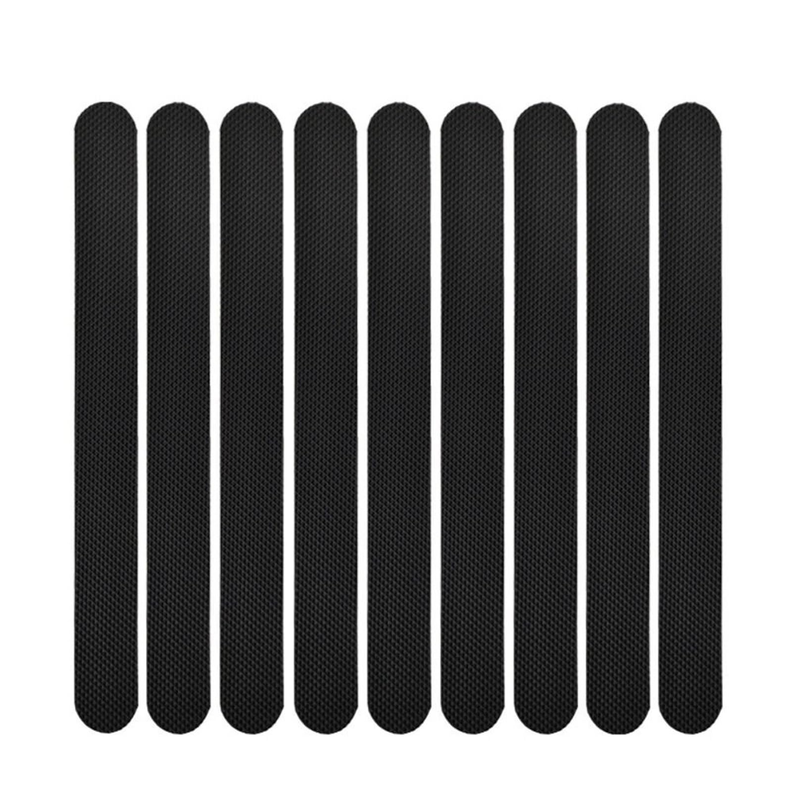 JFNKLFG Non Slip Shower Stickers 6pcs Colorful Anti Slip Strips Non Portable Shower Stickers Bathtubs Showers Stairs Floors Bath(Black)