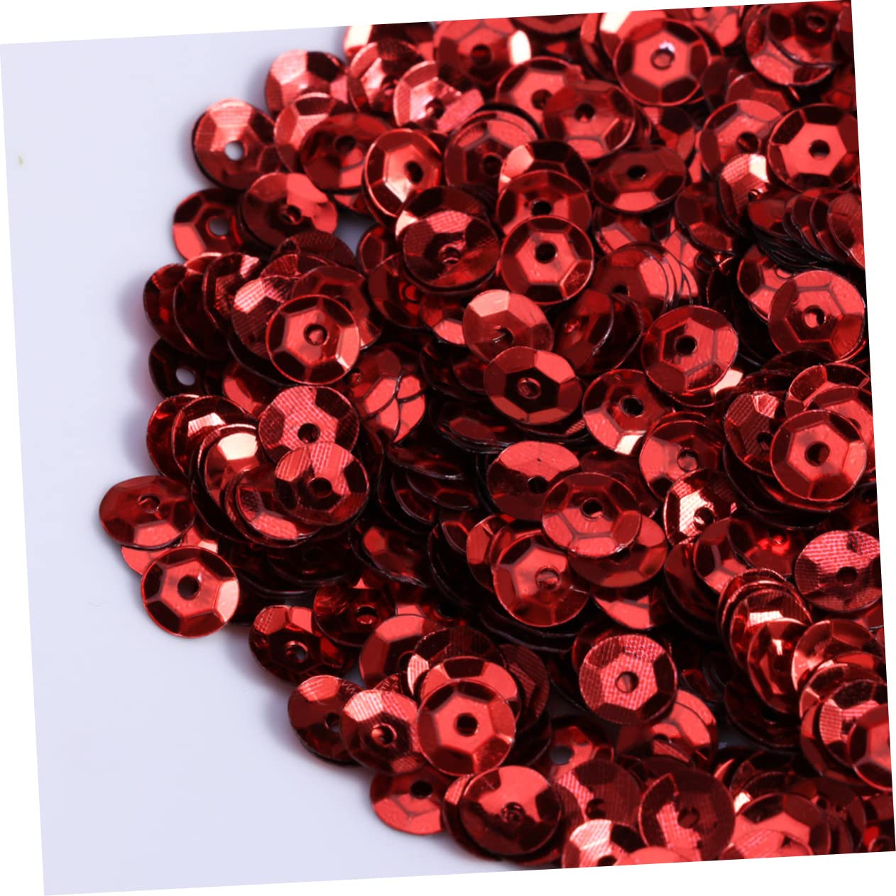 Lentejuelas Redondas Rojas de Pvc 6mm, 1000 Piezas