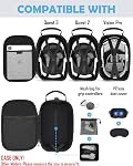 Carrying Case Compatible with Meta Quest 3S/Quest 3/Oculus Quest 2/Vision Pro/Elite Strap Headset and Controller Accessories, Travel Storage Bag for Gaming, Home Storage, Gray | Large Portable Protection Backpack Compatible with Meta Quest 3/Quest 3S