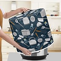 Vista 155 de Cubierta abstracta para freidora de aire con estampado de corazón, cubierta de olla a presión de 3 cuartos de galón, cubierta antipolvo para olla a