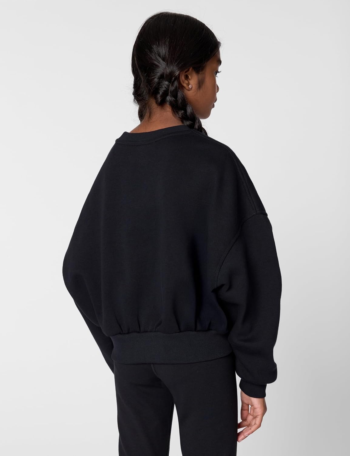 Nike Girls' Sportswear Club Fleece Boxy Crew-Neck Sweatshirt - Image 3