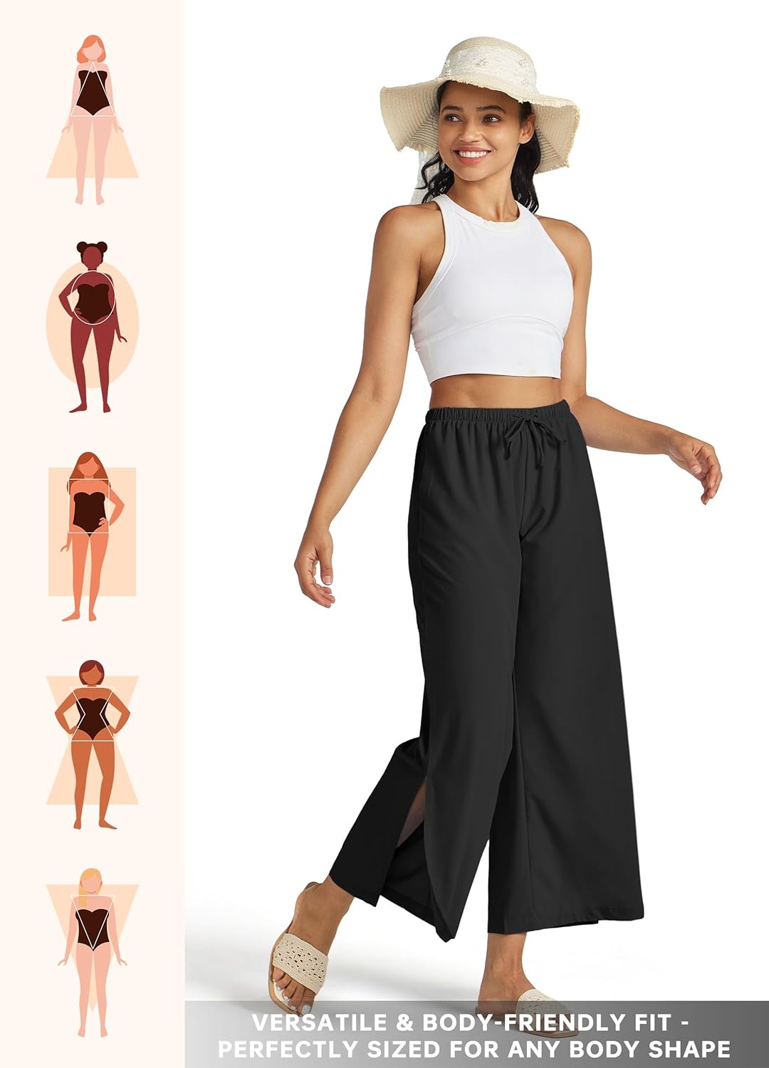 Willit Women's Wide Leg Pants UPF 50+ Swim Beach Pants Lightweight Travel Pants Quick Dry Sun Protective - Image 6