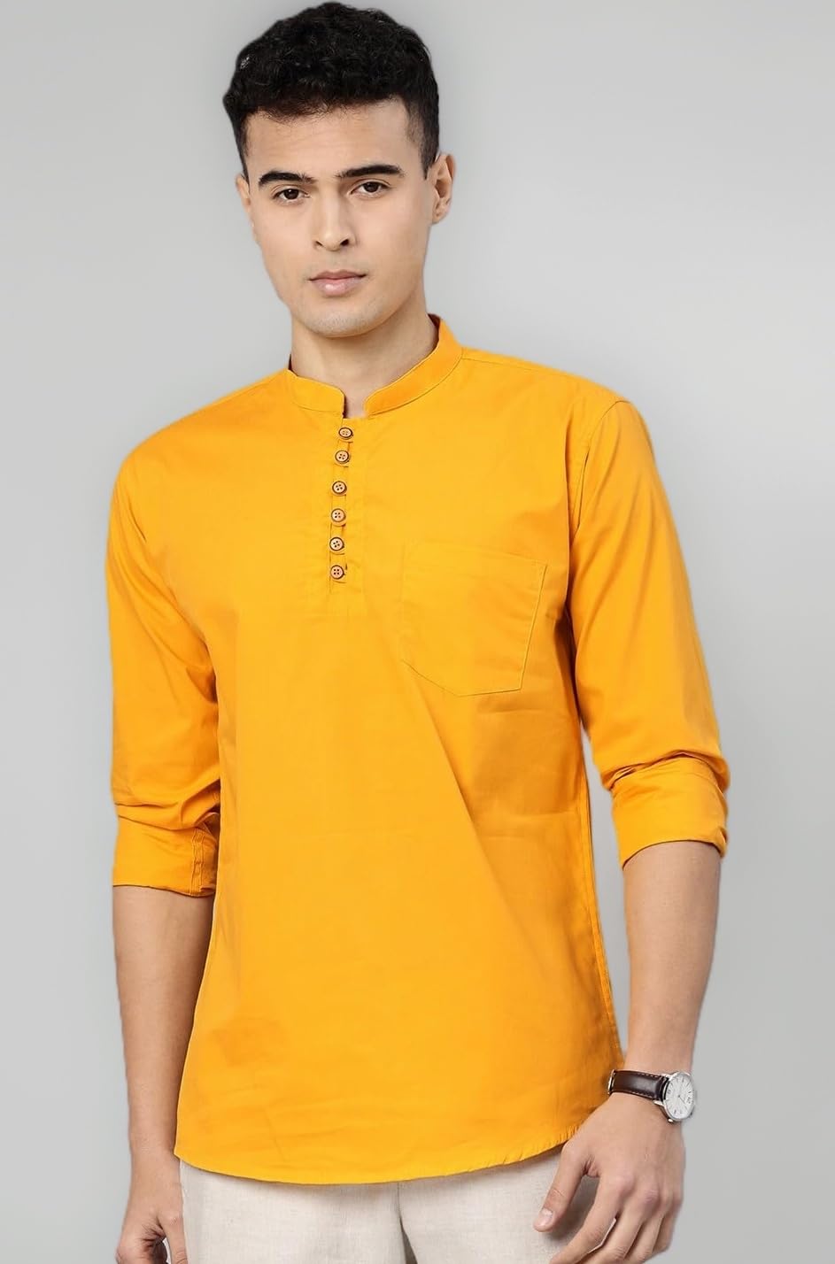 Majestic Man Men's Cotton Regular Fit Casual Kurta