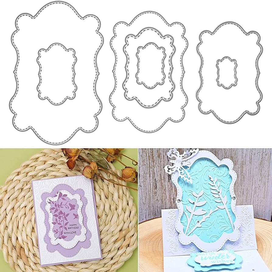 Cornice Decorata Rettangolare. Fustelle Sottili Metalliche Per Scrapbooking - Foto 6