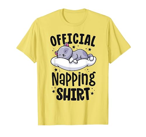 Funny Nap Time Shirt Official Napping Shirt Cute Kawaii Cat