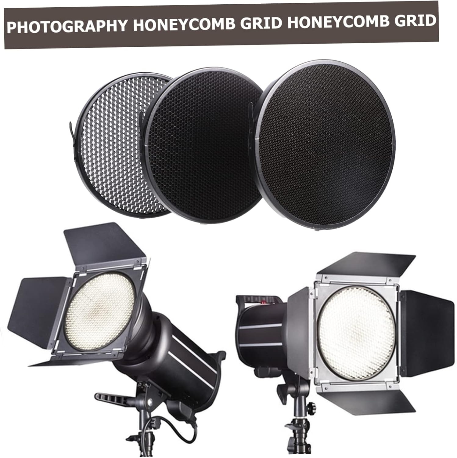 DOITOOL 1set Honeycomb Grid Photography Lamp Shade Essential Light Accessory for Studio Flash Includes for Enhanced
