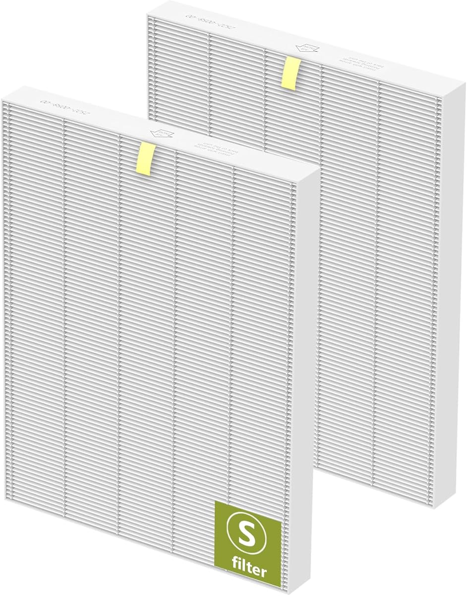 2 Pack C545 True HEPA Replacement Filter S Compatible with C545, B151, P150, 9300 Air Purifier, Replaces for Winix Filter S 1712-0096-00 and 2522-0058-00