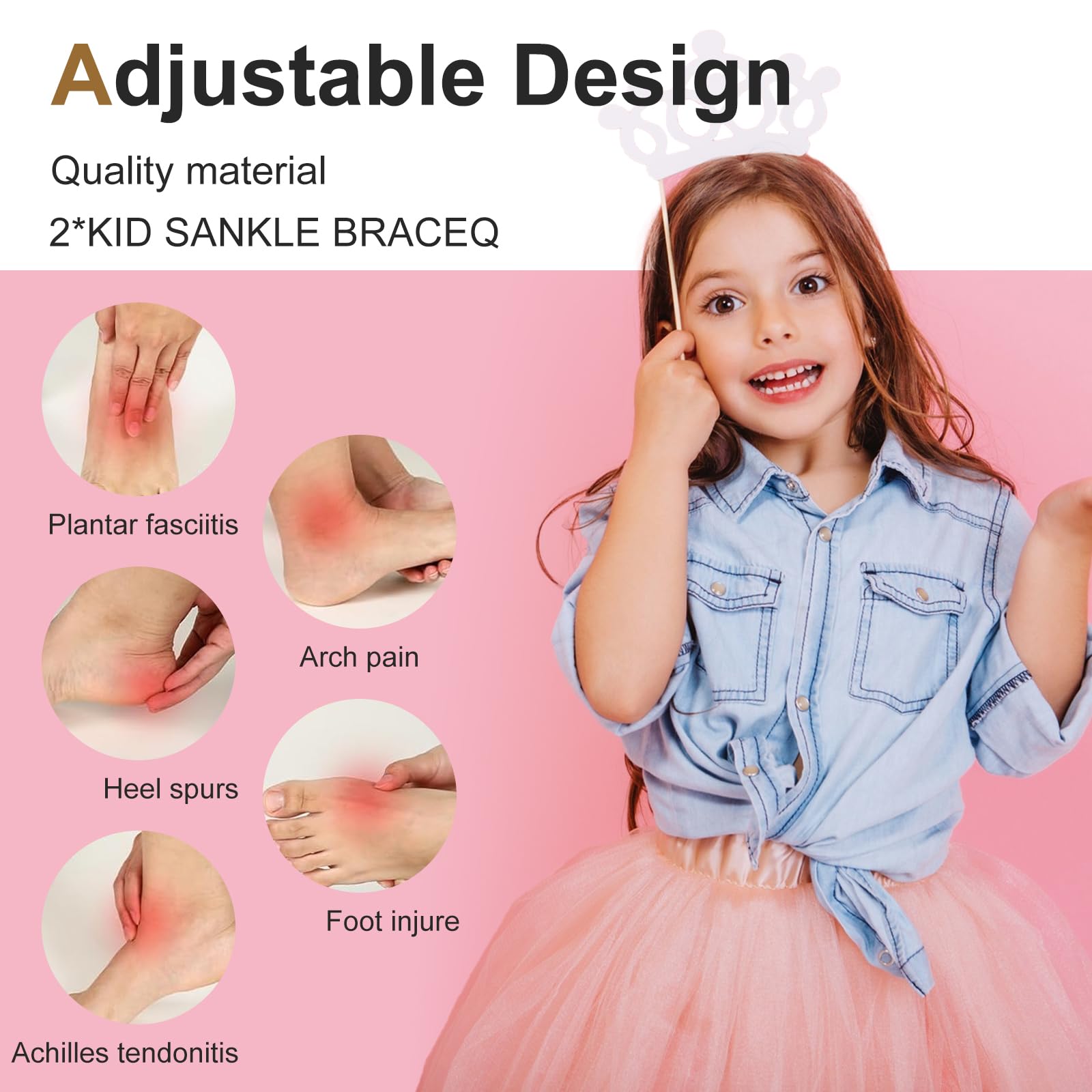 Cavigliera Fascia Caviglia Elastica Tutore Per Bambini Rosa 06837 dfh