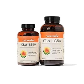 NatureWise CLA 1250 - Conjugated Linoleic Acid Supplement for Women and Men, Not Stimulating, Supports Healthy Weight, Fitness Goals - Non-GMO, Gluten Free - 90 Softgels[1-Month Supply]