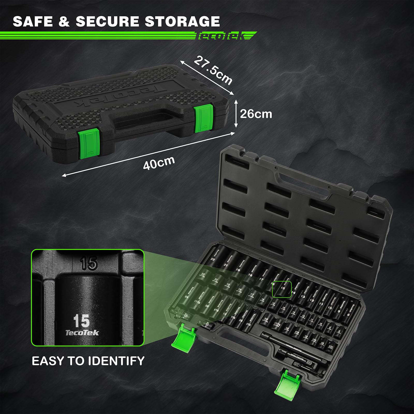 TecoTek 49-Piece Impact Socket Set -8