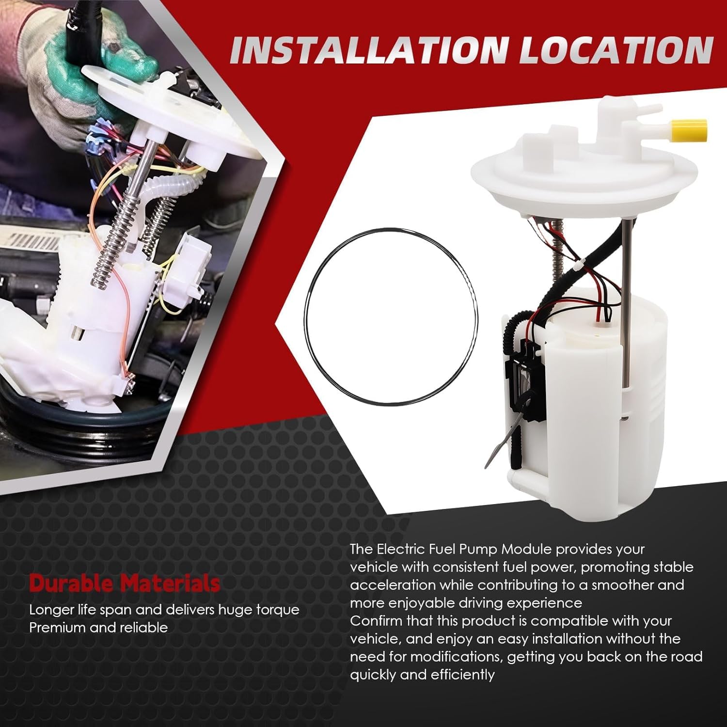 Nakkaa 2014-2022 Electric Fuel Pump Module Assembly Compatible with Mirage/Space Star 2014-2022, G4 1.2L 2017 2018 2019 2020 2021 2022 Fuel Pump Assembly Replace 17030W000P 1760A578