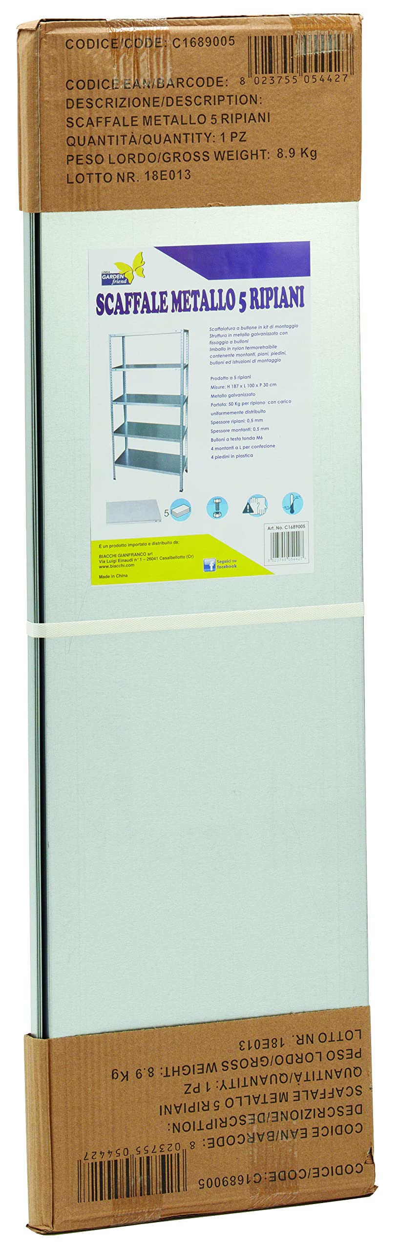 Linea Garden Friend Étagère en métal - Gris Métallisé