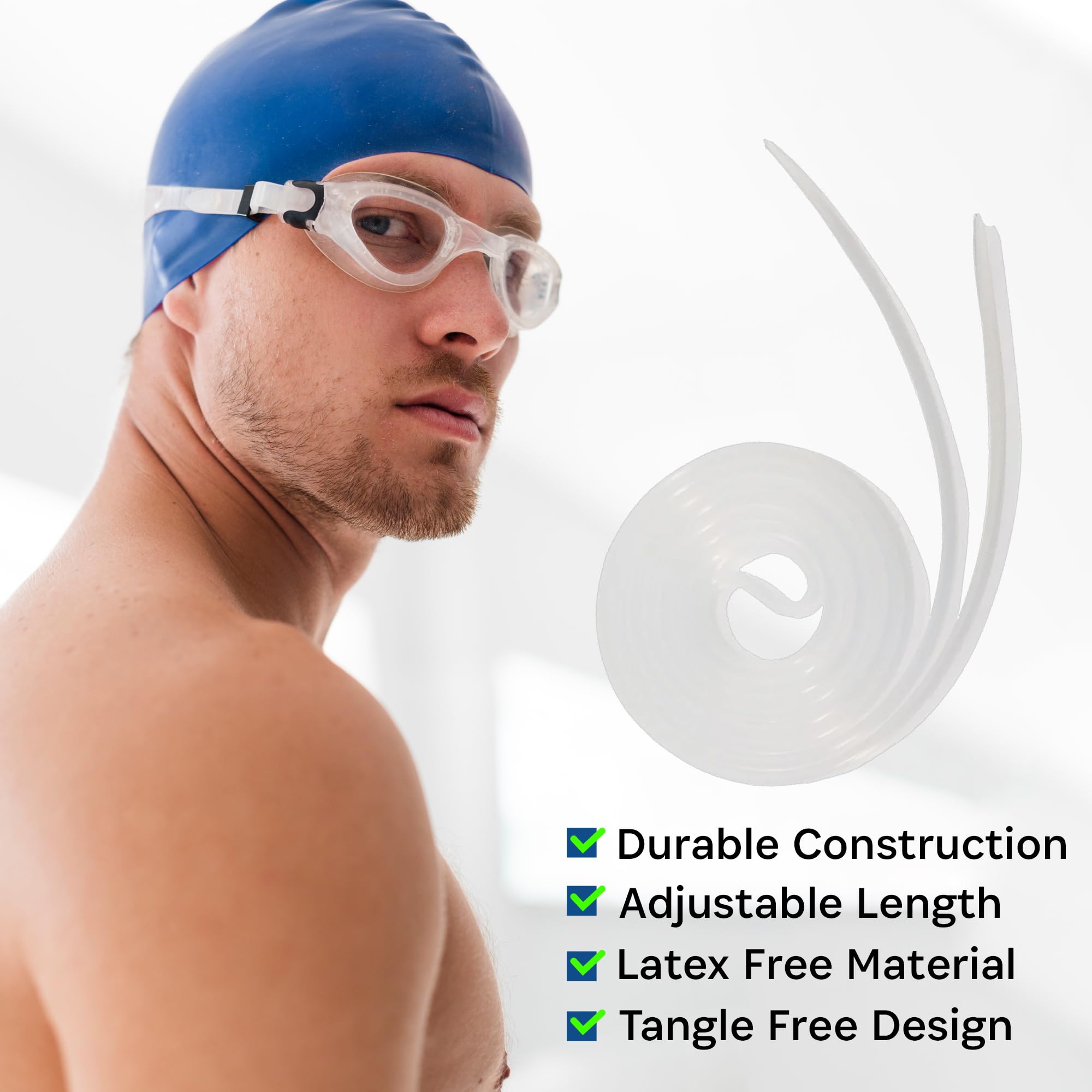 Water Gear Silicone Italian Goggles Strap