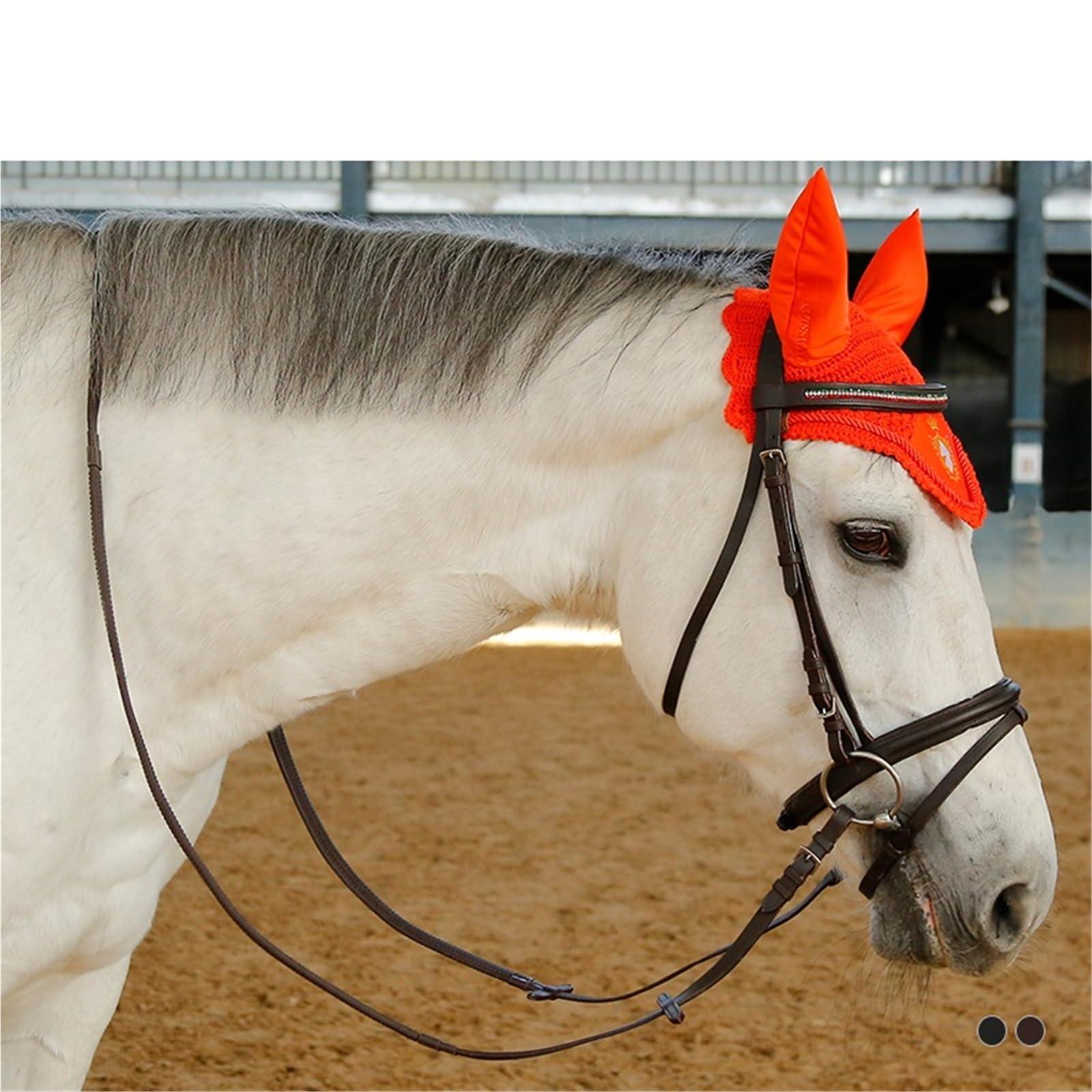 Riendas Riendas de Caballo Brida de Diamante Brida de Cuero Color marrón con riendas de Goma con tapón