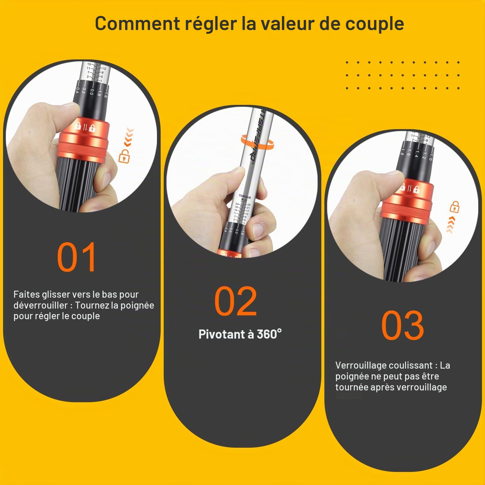 ATsafepro 14 Pièces Clé Dynamométrique 1/4'',1-25Nm Clé Dynamométrique Vélo,72 Dents Réglable Bidirectionnel,Rallonge,Adaptateur 3/8'',Embouts (Hexagonaux & Torx),Pour la Réparation de Vélos et Motos