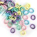 BAOLI 200PCS Baby Girl Hair Ties for Todder Girls, Mini Hair Bands No Damage, Soft Kids Hair Ties Elastics Ponytail Holders, 1 Inch in Diameter, 5 Colors
